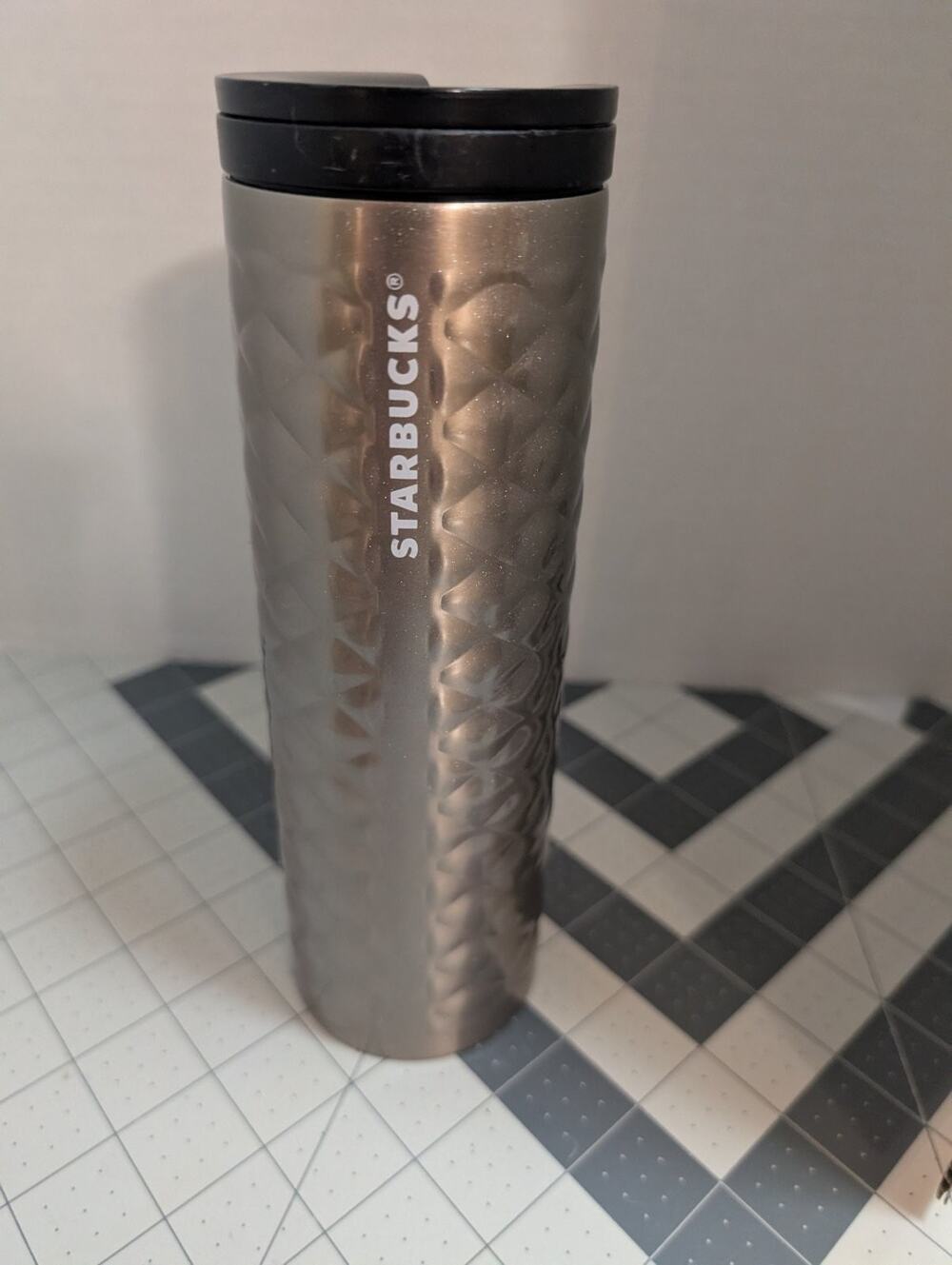 Starbucks 16oz Stainless Steel Tumbler Travel Mug Vacuum Insulated Textured NEW